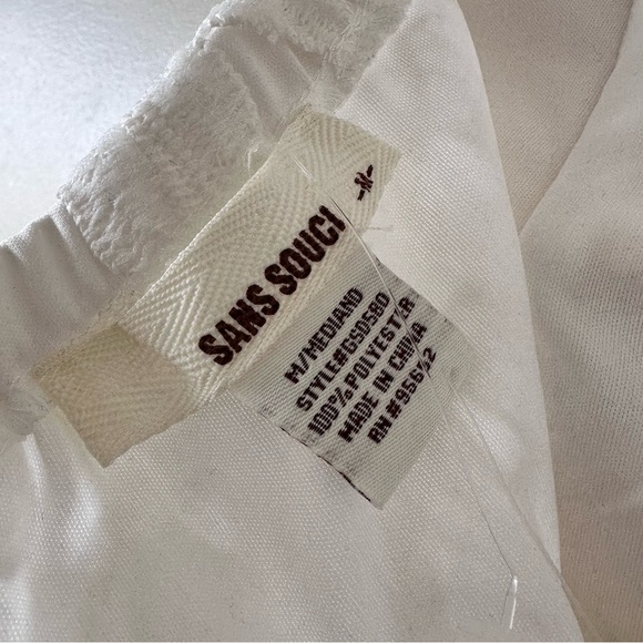 Sans Souci-Floral Appliqué Off White/Cream Strapless Mini Dress (Size:Medium) - Picture 8 of 9